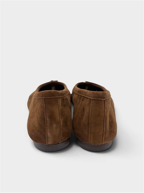 Ballerine dark brown in camoscio con fiocchetto IL LACCIO | EG3251CAMOSCIOKS DARK BROWN